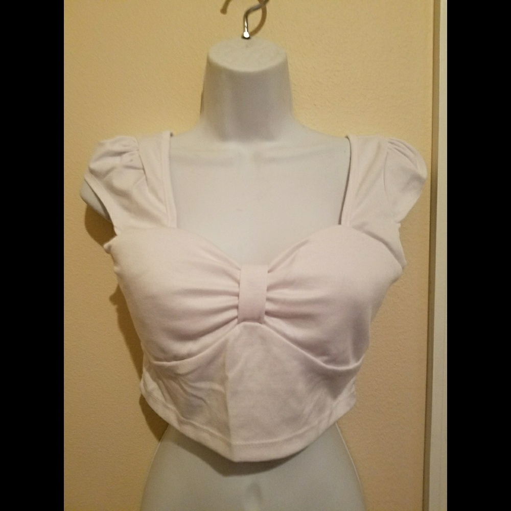 White crop top